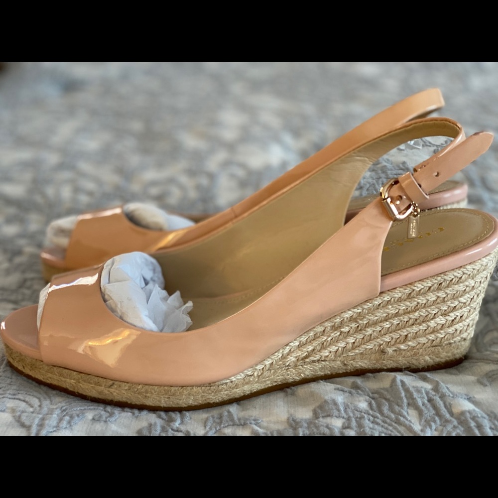 NWOB COACH Patent Leather Pink Espadrille